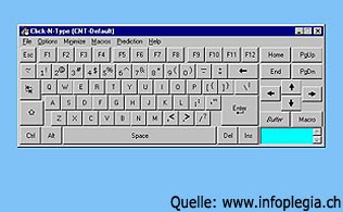 Die Abbildung zeigt eine Bildschirmtastatur.